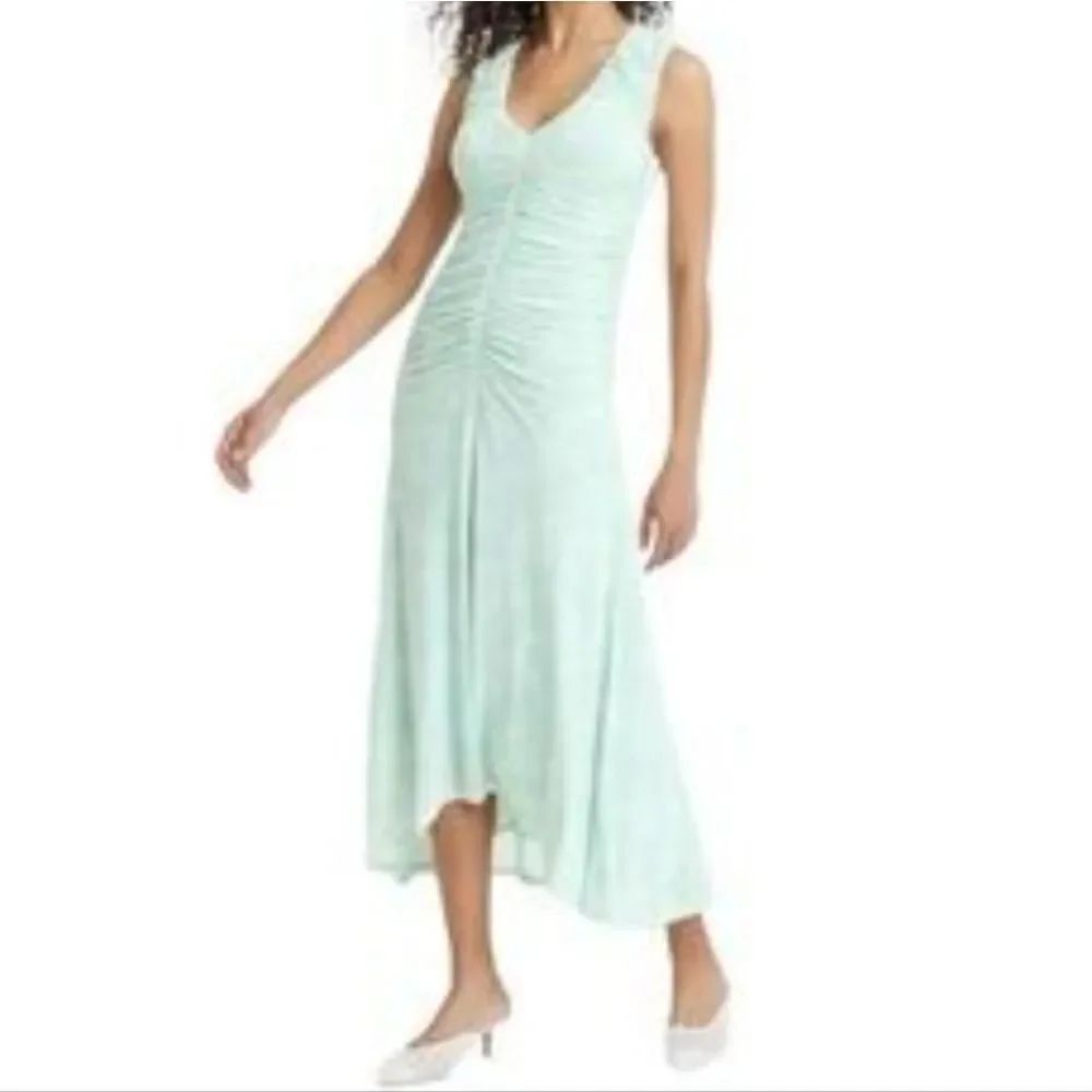 A New Day Mint Green And White Floral Print Sleeveless Dress Size XL